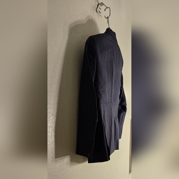 Brand New Massimo Dutti Navy Blue Stripes Blazer - Picture 4 of 4